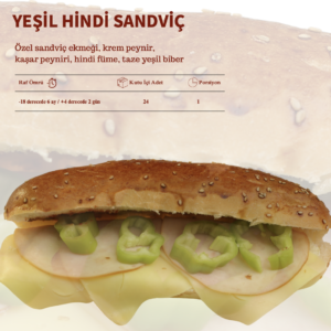 YEŞİL HİNDİ FÜME SANDVİÇ - KOLİ İÇİ 24 ADET