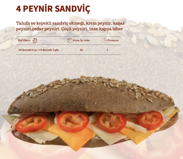 4 PEYNİR SANVİÇ.- KOLİ İÇİ 24 ADET
